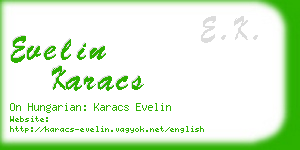 evelin karacs business card